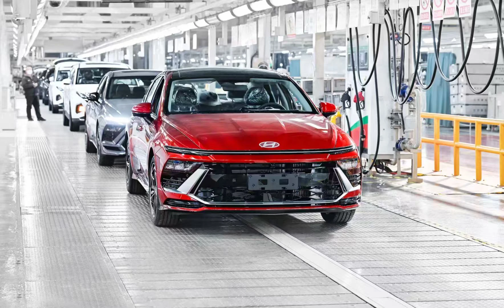 Automotive production and quality inspection line